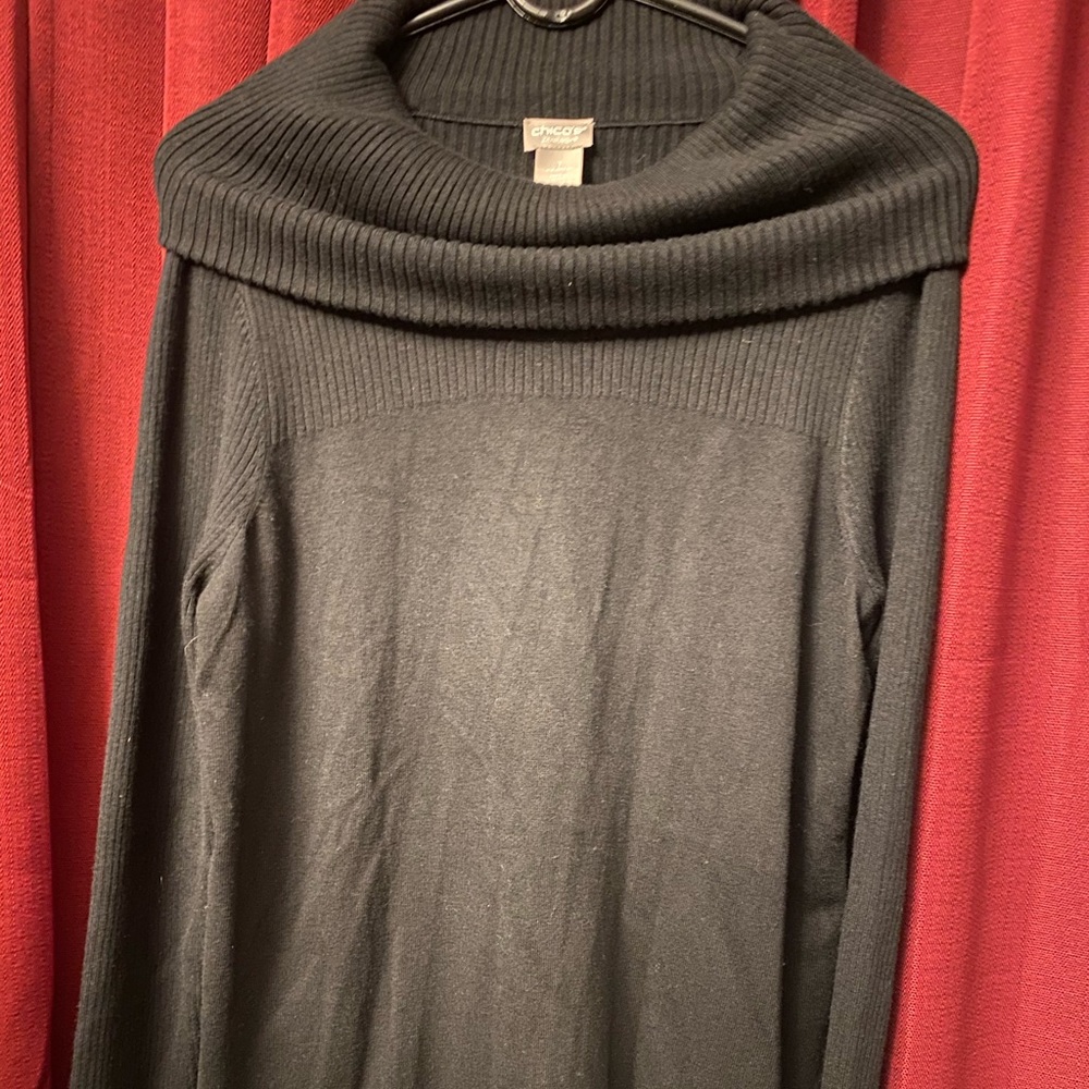 Chico’s-Zenergy, Black, Oversized‎ Neck-Size: 1